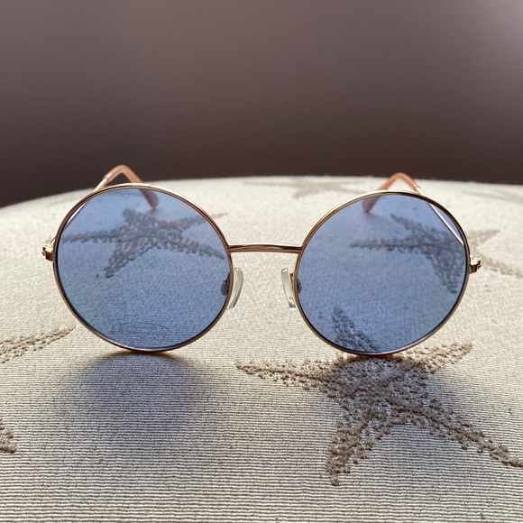 Charming Charlie Accessories - 🎉2x HP🎉 EUC Rose Gold Circular Sunglasses
